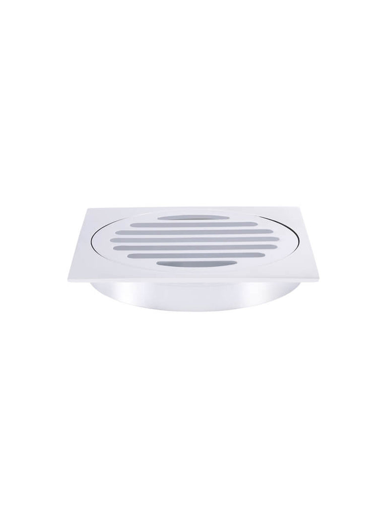 Square Floor Grate Shower Drain 100mm outlet Polished Chrome (MP06-100-C)  Meir