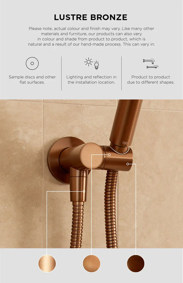 Shower Door Round Handle - PVD Lustre Bronze (SKU: MGA04N-PVDBZ) by Meir