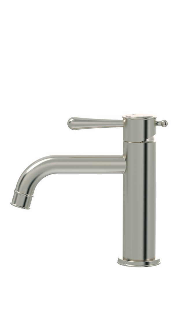 Harrington Short Basin Mixer - PVD Brushed Nickel (SKU: HB03-PVDBN) by Meir AU