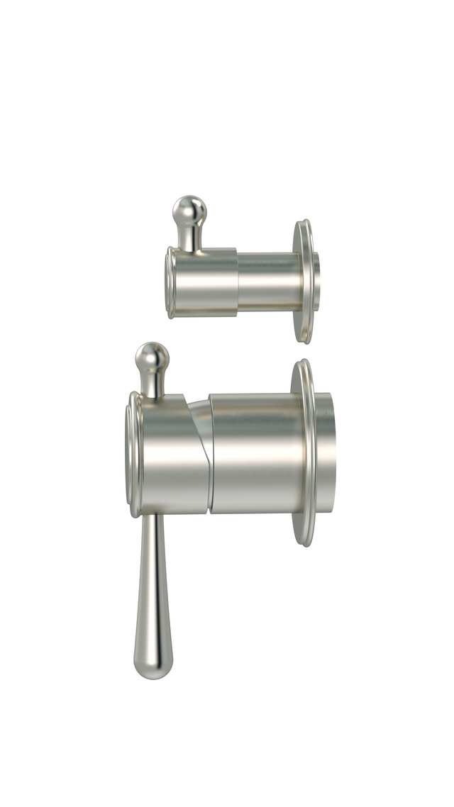 Harrington Diverter Mixer (In-Wall Body Not Included) - PVD Brushed Nickel (SKU: HW07TS-FIN-PVDBN) by Meir AU