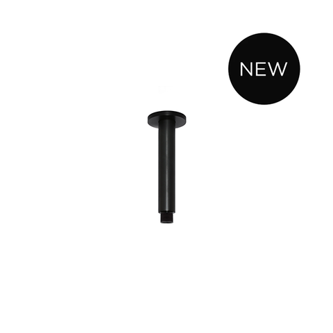 Round Ceiling Shower Arm 150mm - Matte Black