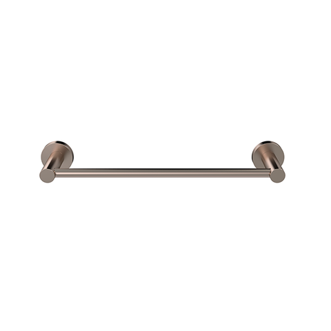 Round Single Towel Rail 300mm - Champagne