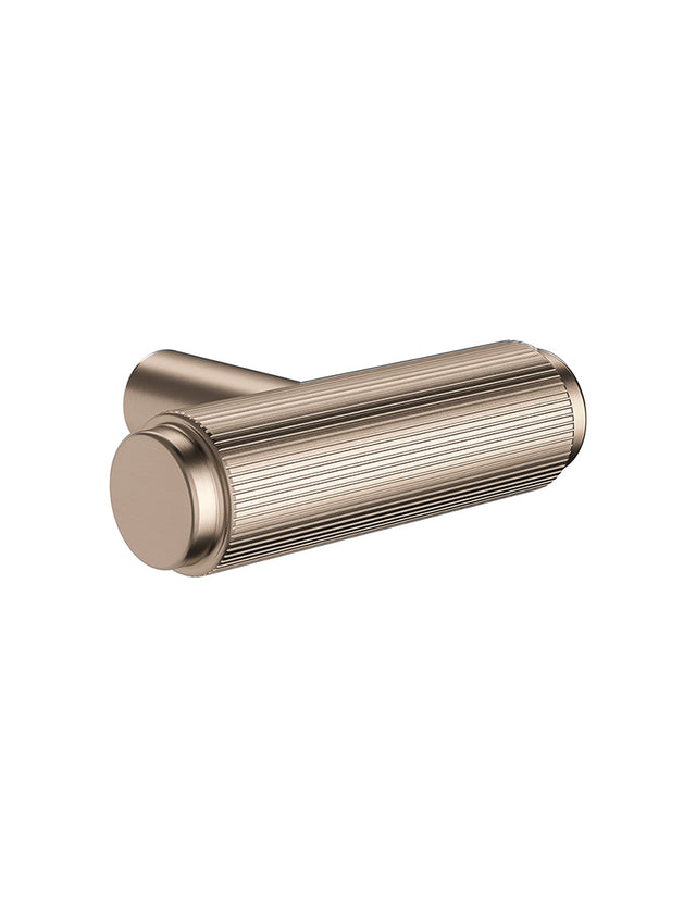 Öppen T-Pull Cabinet Handle (Linear Knurled) - Champagne (SKU: MRCH-3T00N-CH) by Meir